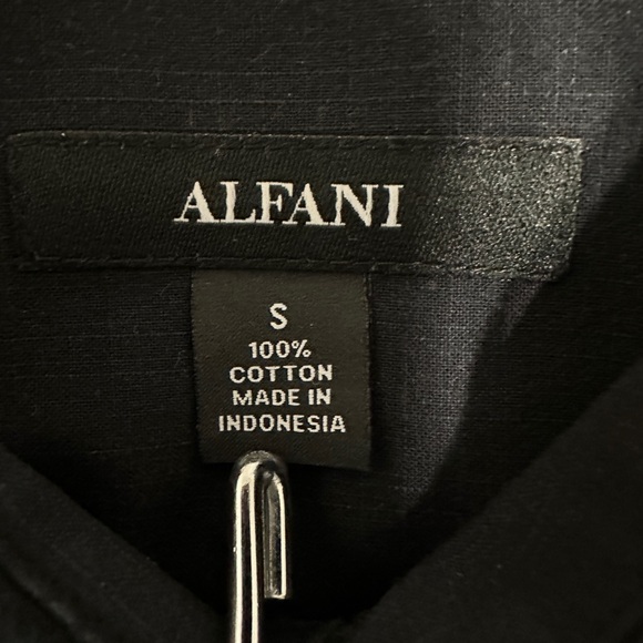 Men’s Alfani button down black shirt size Small very good condition. - Picture 3 of 6